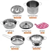 12 PCS Kitchen Set Pretend Play Simulated Kitchen Toy Children Role Playset Cooking Set Educational Gift for Kids Girls Boy 3