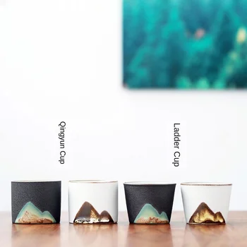

Hand-Painted Zen Tea Cup Handmade Retro Chinese Style Stoneware Master Cup Ceramic Kung Fu Tea Set Beautiful Ceramic Cup