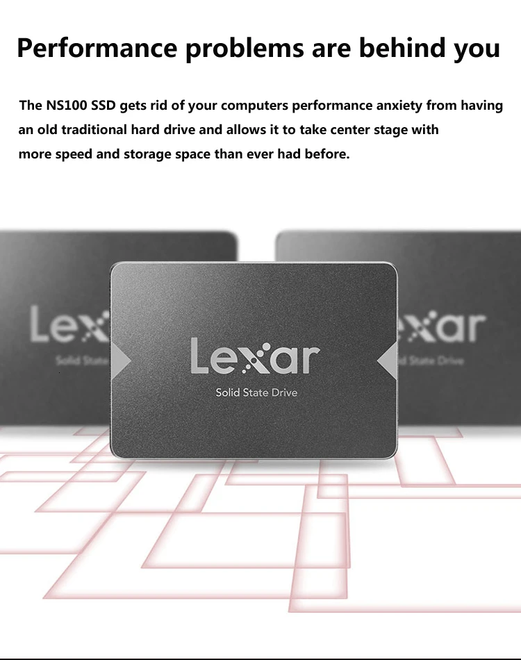 Lexar NS100 SSD 128 ГБ 256 ГБ SATA 3 2,5 дюймов Внутренний твердотельный накопитель 6 ГБ/сек. жесткий диск SSD для Тетрадь ПК