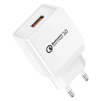 

QC 3.0 Wall Adapter Fast Charge 18W Travel Charger 1Port USB Charger For Smartphone Tablet PC