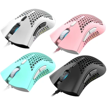 

7200DPI 6 Key Light Weight Hollowed Shell RGB Gaming Mouse E-sports Mice for FPS R9CB