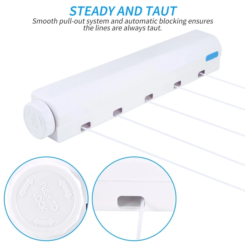 2021 Automatic Retractable Clothesline Retractable Indoor Clothes