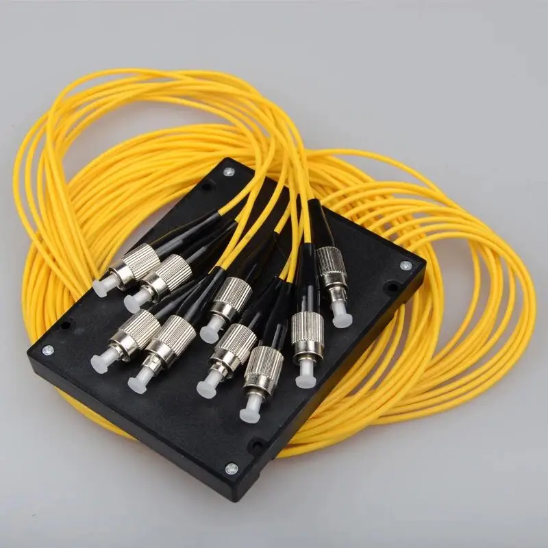 

Free Shipping FC/ UPC 1X8 PLC Singlemode Fiber Optical splitter FTTH PLC ABS type FBT PLC optical fiber splitter