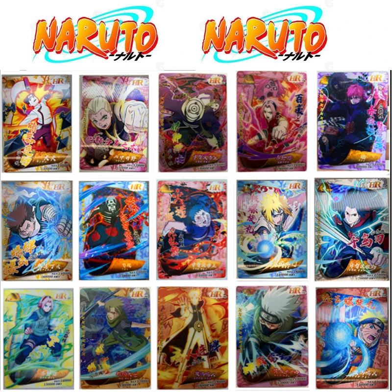 

Anime NARUTO Full set HR card Hyuga Hinata Uzumaki Naruto Uchiha Sasuke Obito Itachi Game Collection Card child Toy Holiday gift