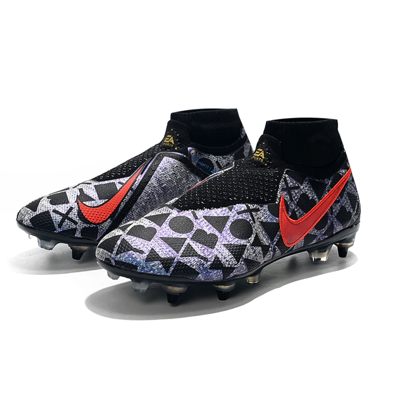 Nike Phantom VSN Elite DF SG-Pro футбольная обувь с защитой от засорения футбольная обувь с высоким голенищем бутсы уличные мужские мягкие футбольные бутсы Groud