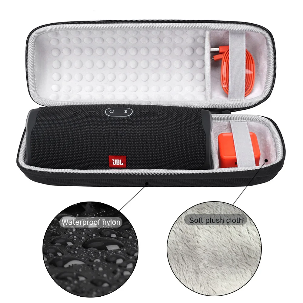 2 in 1 Hard EVA Carry Zipper Storage Box Bag+ Soft Silicone Cover Case For Charge 4 Bluetooth Speaker Bag for jbl charge 4 case