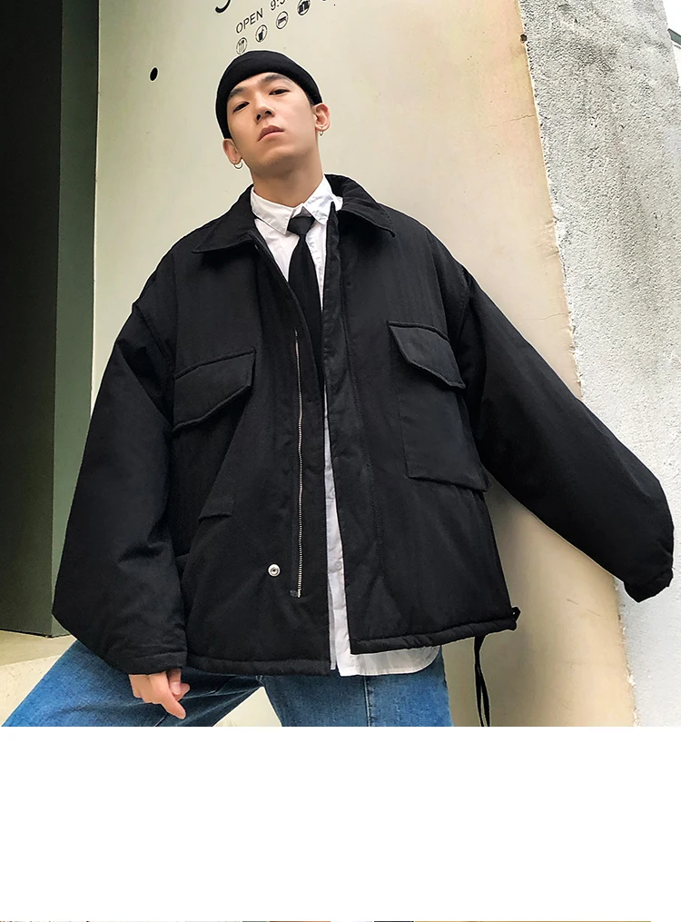 Winter Men's Waterproof Parkas Casual Loose Pocket Bread Cotton-padded Clothes Windbreaker In Warm Jackets Coat Overcoat