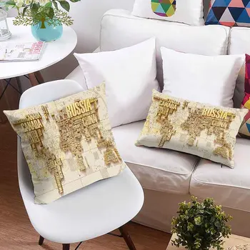 

WOSTAR 3d digital printing world map Cushion Cover 40x40cm Linen Cotton Soft Throw Pillow Cover for Home decorative pillowcases