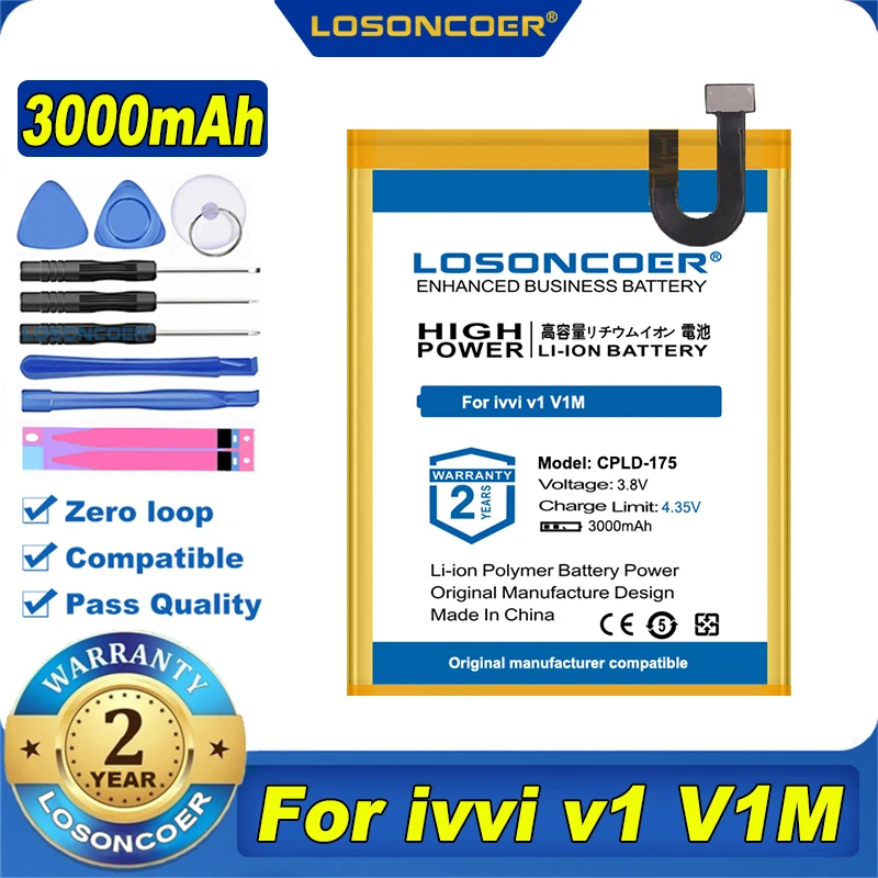 100% Оригинальный LOSONCOER Новый 3000 мА/ч CPLD-175 Батарея для ivvi v1 V1M батареи | Мобильные