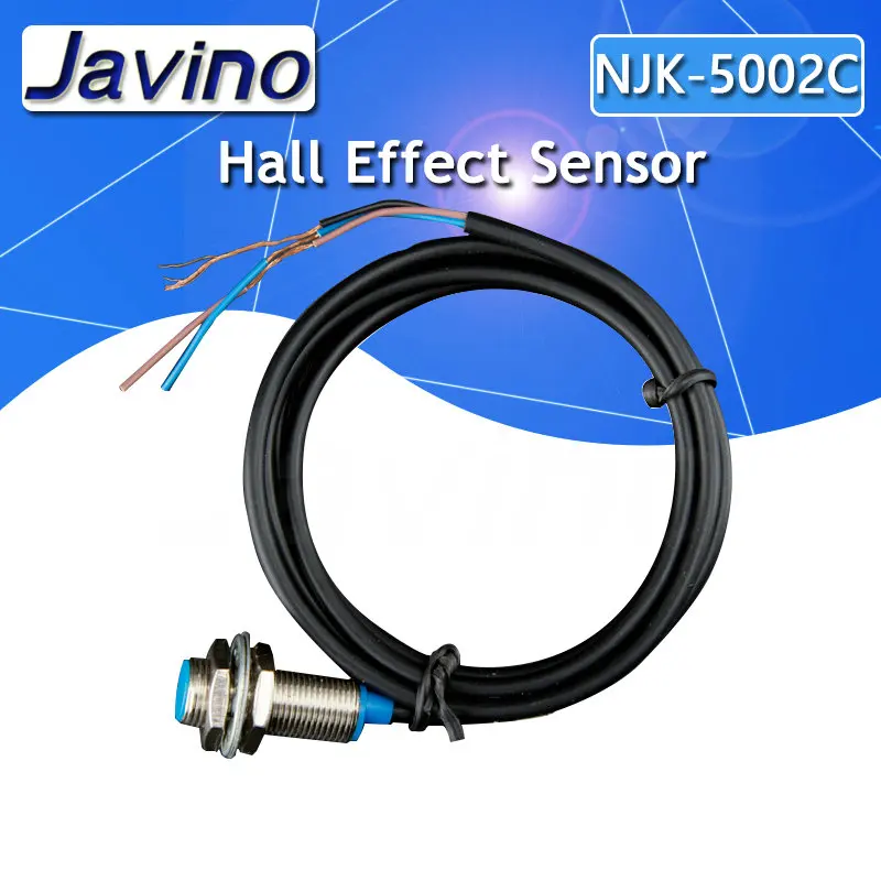 NJK-5002C Hall Effect Sensor NPN 3-Wires Proximity Switch  Normally Open Magne