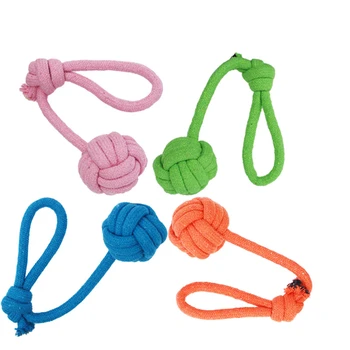 

1 pcs Pets dogs pet supplies Pet Dog Small Cotton Chew Knot Teeth Cleaning Toy Durable Braided Bone Rope 32CM Funny Tool