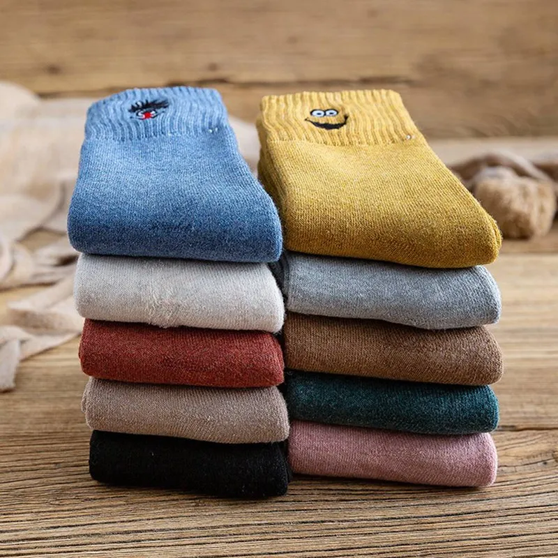 Новинка; зимние утепленные женские махровые носки без пятки с милым рисунком; женские носки без пятки