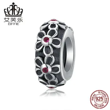 

Retro Flower Diy 925 sterling silver original letter beads natural stone for jewelry making Fit pandora charms bracelet