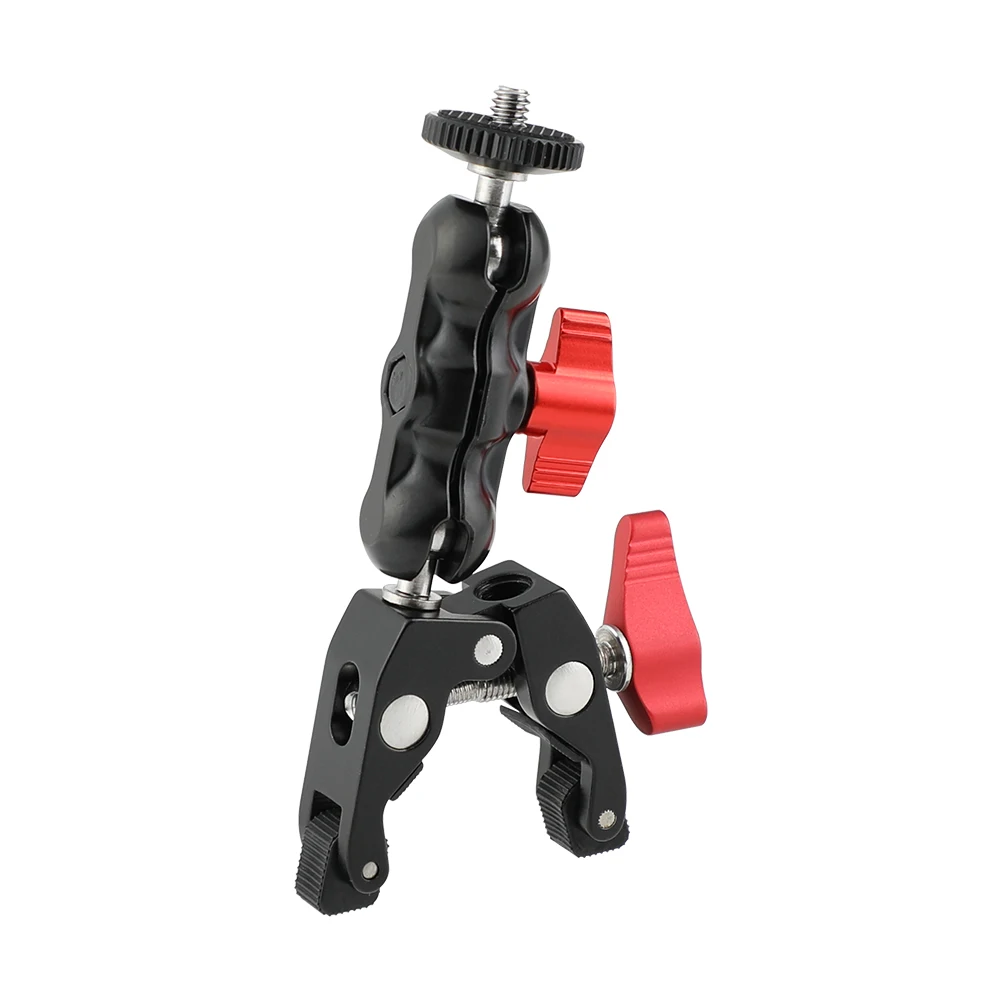 HDRIG Versatile Super Clamp Clip with Mini Ball Head 1/4" 20 Screw