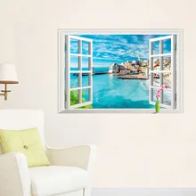 Jia chuang пейзаж в пасторальном стиле гостиная спальня фон наклейки на стену украшение ресторана креативные наклейки XL8022I