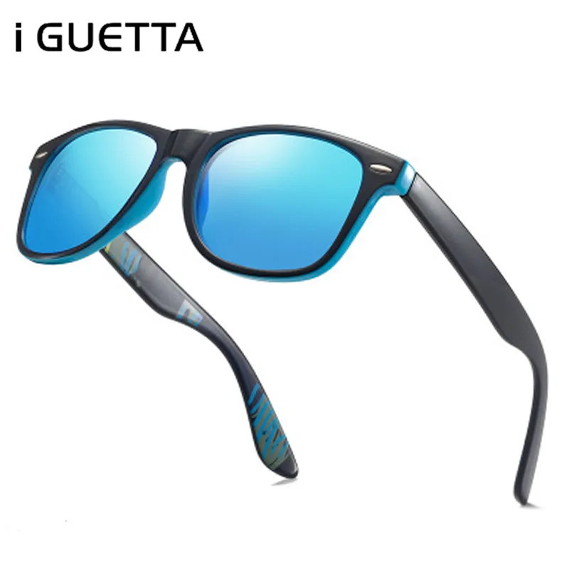 IGUETTA высококачественные квадратные поляризованные солнцезащитные очки мужские ретро металлические очки оправа UV400 Oculos De Sol Feminino IYJA614