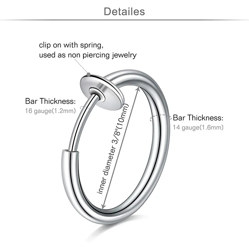 16G-Fake-Nose-Ring-retractable-earrings-Hoop-Faux-Lip-Earrings-Cartilage-Septum-Clip-on-Ear-Lobe