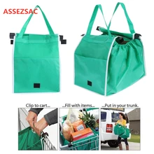 ASSEZSAC 1 шт. сумка для покупок Складная Экологичная многоразовая большая тележка для супермаркета Большая вместительная сумка-тоут