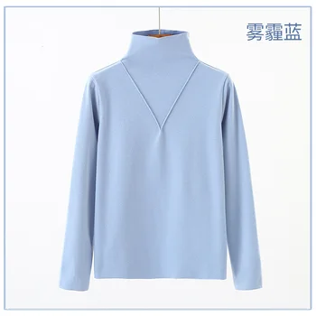 

2020 autumn and winter slim fit all-match fashion casual long-sleeved T-shirt green