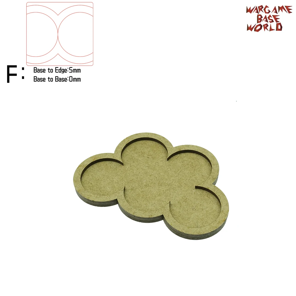 edge5basestobases0mm Wargame Base World-Movement Tray-5 круглых 32 мм-MDF в форме переключателя - Цвет: edge5basestobases0mm