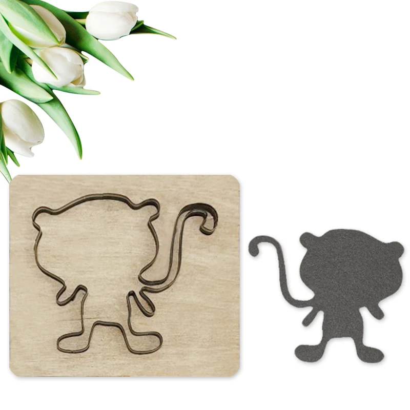 

Swovo Customized Wooden dies Monkey Animal Metal Cutting Dies Tool for Diy Scrapbooking Wooden Dies For Leather Crafts Making