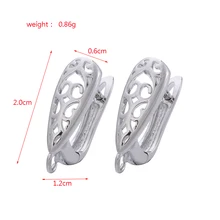 popular DIY Earrings Clasps Hooks for Woman Handmade Jewelry Making Accessories Fashion Design Hollow Earrings Hooks 