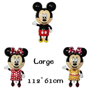

Large Cartoon Mickey & Minnie Mouse Balloon Giant Inflatable Christmas Decorations Hot Air Balloon Party Decorations 112cm