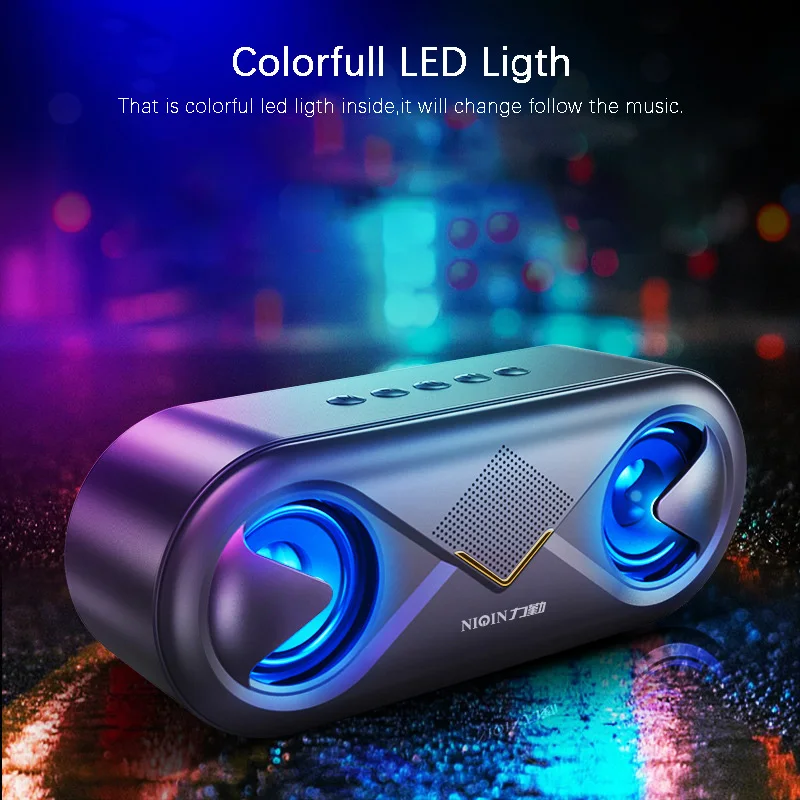 S6 BT5.0 HiFi портативный Bluetooth динамик стерео глубокий бас беспроводной s 6D громкий
