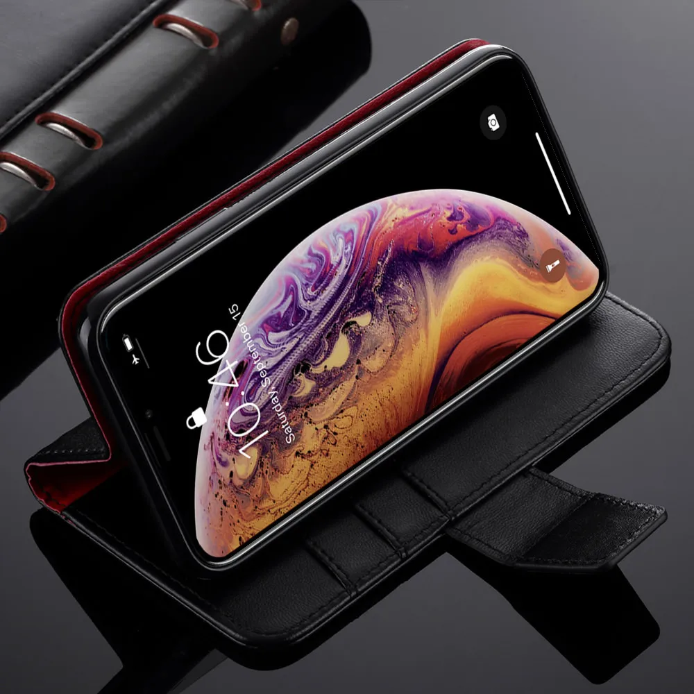 LLZ.COQUE Folio Премиум кожаный чехол для Iphone Xr Магнитный кошелек XS MAX 7 8 PLUS X 5 5S SE 6 6S
