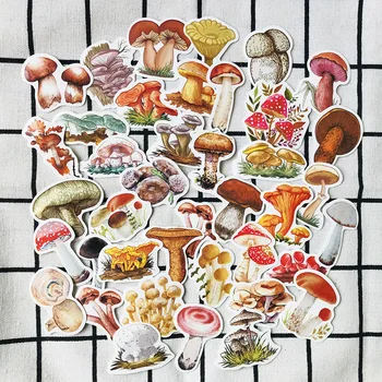 

40 pcs retro colorful small stickers mushroom Hand Account Adhesive Pape DIY diary album decoration stickers For Kids School