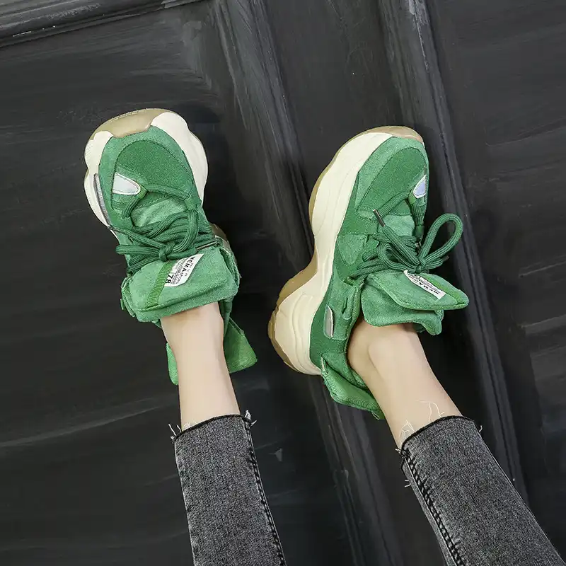 khaki green trainers womens