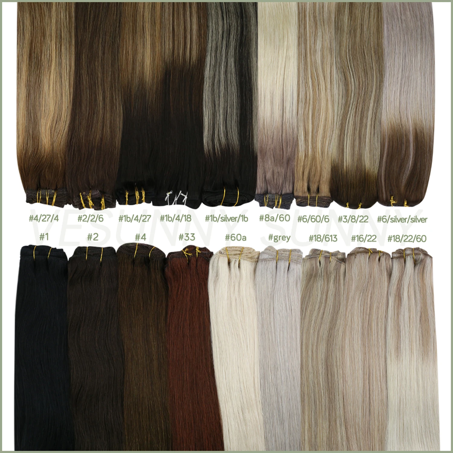 Clip in Remy Hair Extensions 18-20 Ombre 613/16