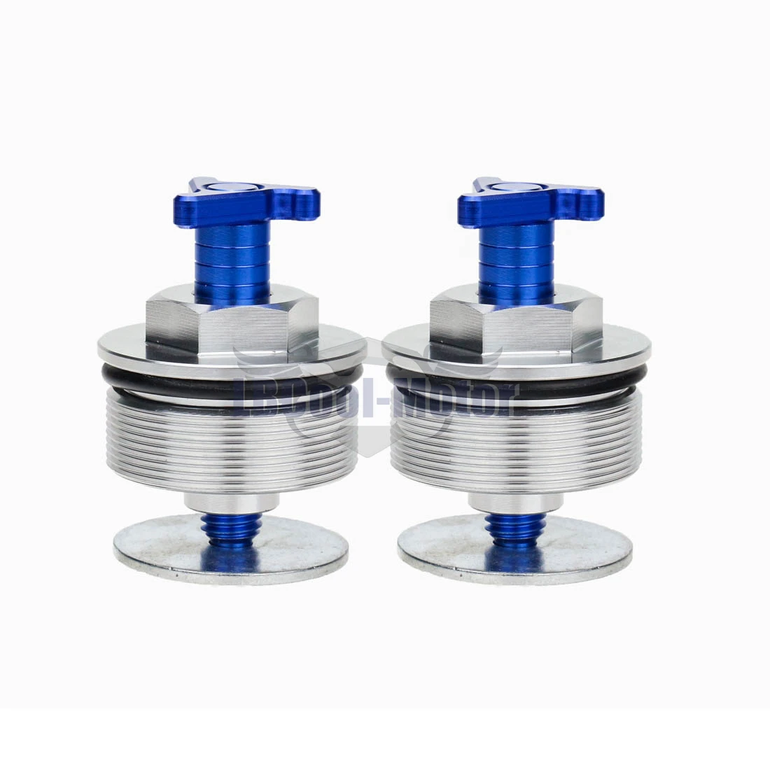 Pair Of Front Fork Adjustment Cap Bolts - For Honda XR200R (1988-2002), 6061-T6 Aluminum, Anodized