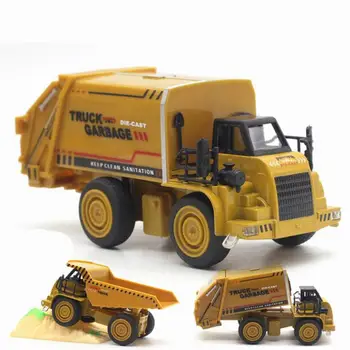 

2 Models Alloy Engineering Truck Sanitation Truck Model Sound and Light Model Mine Transporter