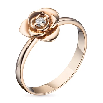 

Red gold ring with Diamond
