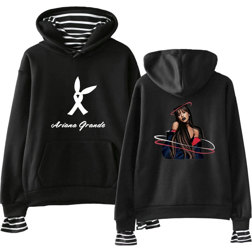 Ariana Grande толстовки KPOP хлопковые водолазки негабаритный свитер с капюшоном для женщин Ariana Grande толстовки moletom для женщин