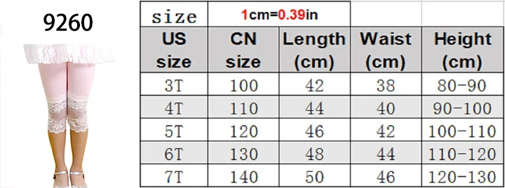 High Quality 2021 New Summer Girls Leggings Pants Lace Cotton Children Clothing Flower Girl Knee Pants