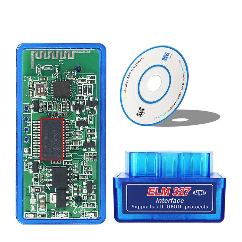 NEW Super MINI ELM327 V1.5 Bluetooth-Compatible PIC18F25K80 Chip Works for Multi-Cars ELM 327 V 1 5 OBD2 CAN-BUS Diagnostic Tool