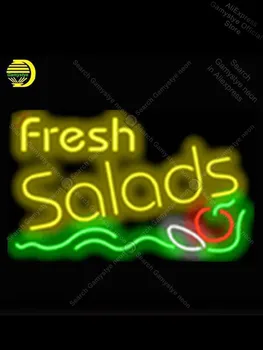 

Fresh Salads Food NEON LIGHT SIGN Neon Sign lamp Decorate GLASS Bar Pub Light neon signs for home Glass Tube Neon Sign Nail Sign