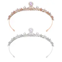 Свадебная тиара, стразы, маленькая корона, аксессуары для свадебного платья, ювелирные украшения для женщин, обруч на голову