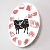 Angus Beef Chart Minimalist Wall Clock Steak House Farmhouse Kitchen Wall Art Silent Quartz Clock Cow Meat Cut Butcher Art Clock 2