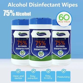 

75% Alcohol Portable Medical Disinfection Wipes 60 Pcs/Pack