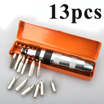 

13 Pcs/Set Metal Bits Screwdriver Nuts Screws Tool Heavy Duty Portable Hardware