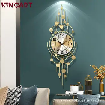 

3d Metal Large Wall Clock Home Decor Living Room Wall Art Clock Creative Iron Wall Ornaments Big Hanging Clock Nordic Wall Watch