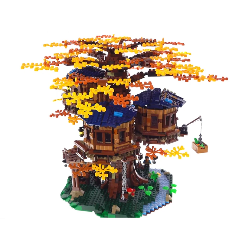 Cheap New Lepinblocks Tree House 3117pcs Compatible Idea Series 21318 Building Blocks Bricks Educational Toys Birthdays Christmas Gift