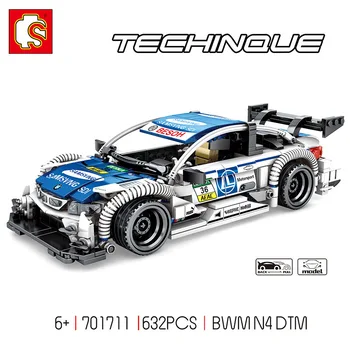 

632pcs Technic Series Bwn N4 DTM Sport Racing Car Set Building Blocks Bricks Vehicle Model Gifts Toys For Children Sembo 701711