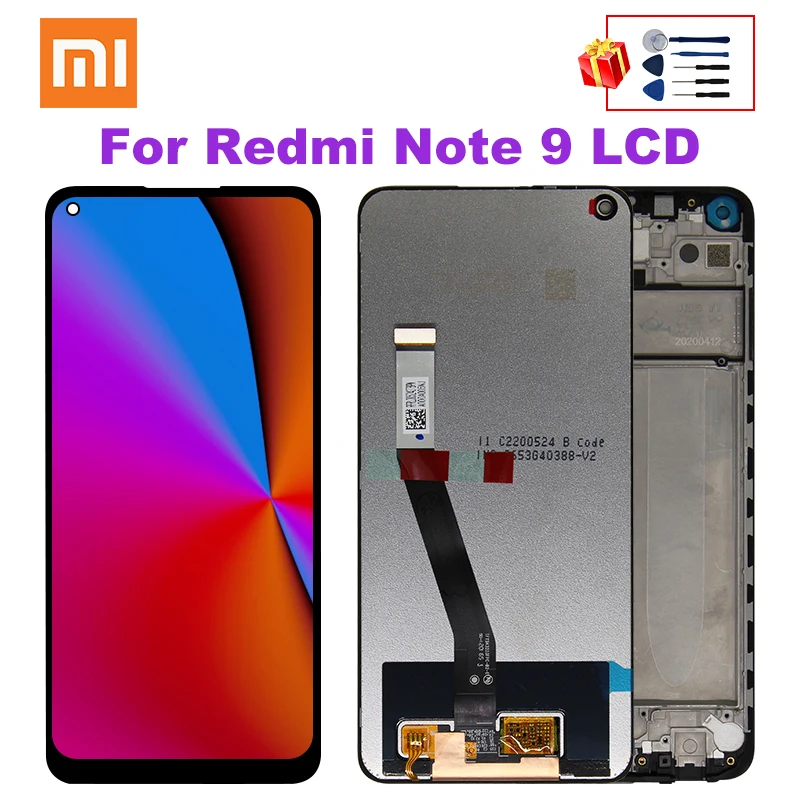 6 39 &quotдисплей для Xiaomi Redmi Note 9 LCD сенсорный экран дигитайзер сборка Note9 запасные части|Экраны мобильных