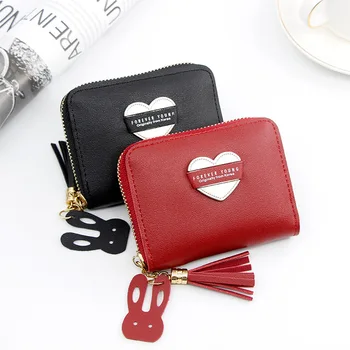

Manufacturers Direct Selling Korean-style Women's Wallet Short Cartoon Sweet Heart Large-Volume Little Girl Zipper Bag Purse
