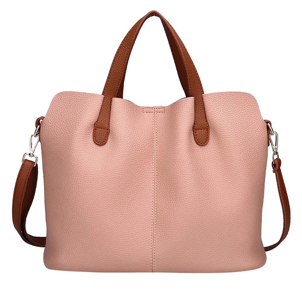 

Large Capacity Classic Women Handbag Multifunctional Phone Coin Card Pure Shoulder Bag Commuter Bucket Bag Ladies Tote Packets