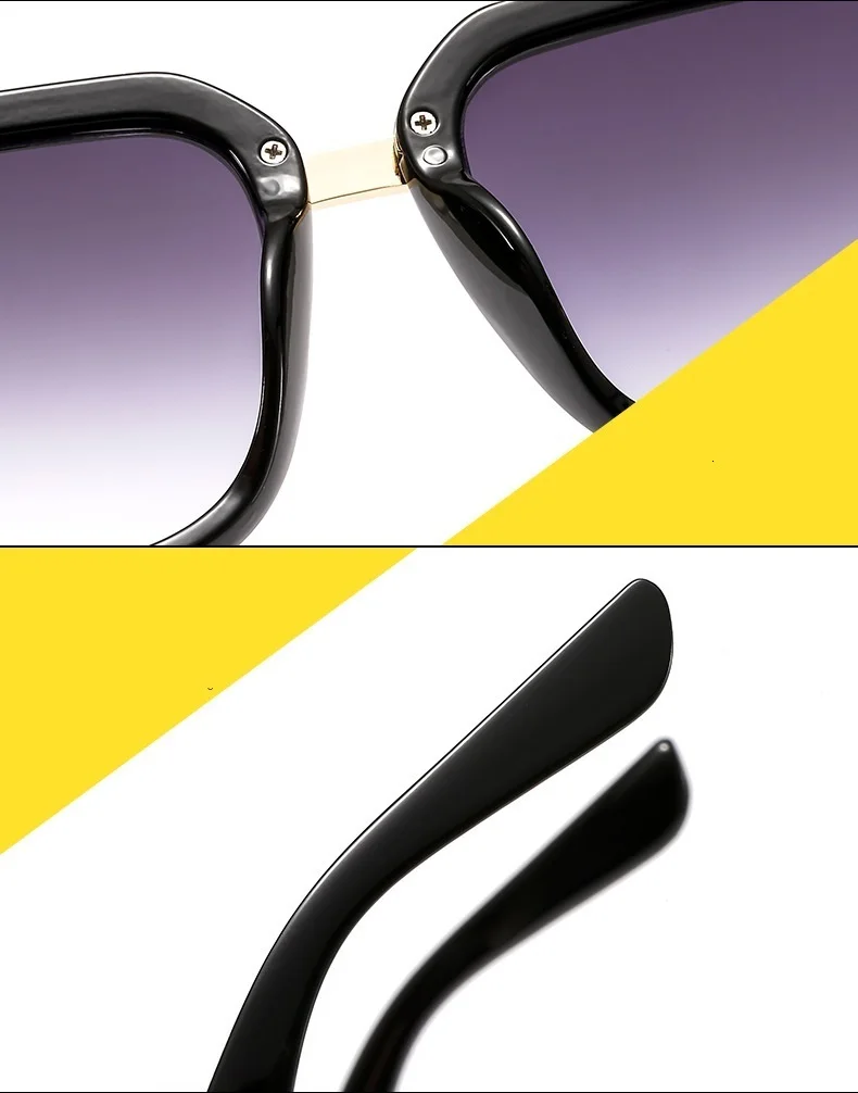 New Fashion Single Bridge Alloy Square Brand Sunglasses For Women Unique Metal Sandwich Sun Glasses Female Elegant Eyewear